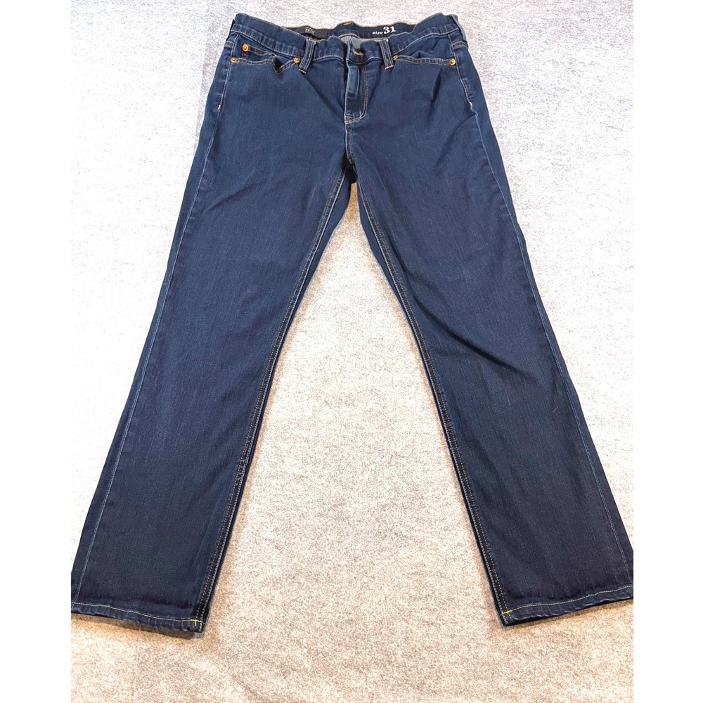 J.Crew Womens Reid Straight Leg Jeans Dark Indigo Classic Denim 31‎ Stretch